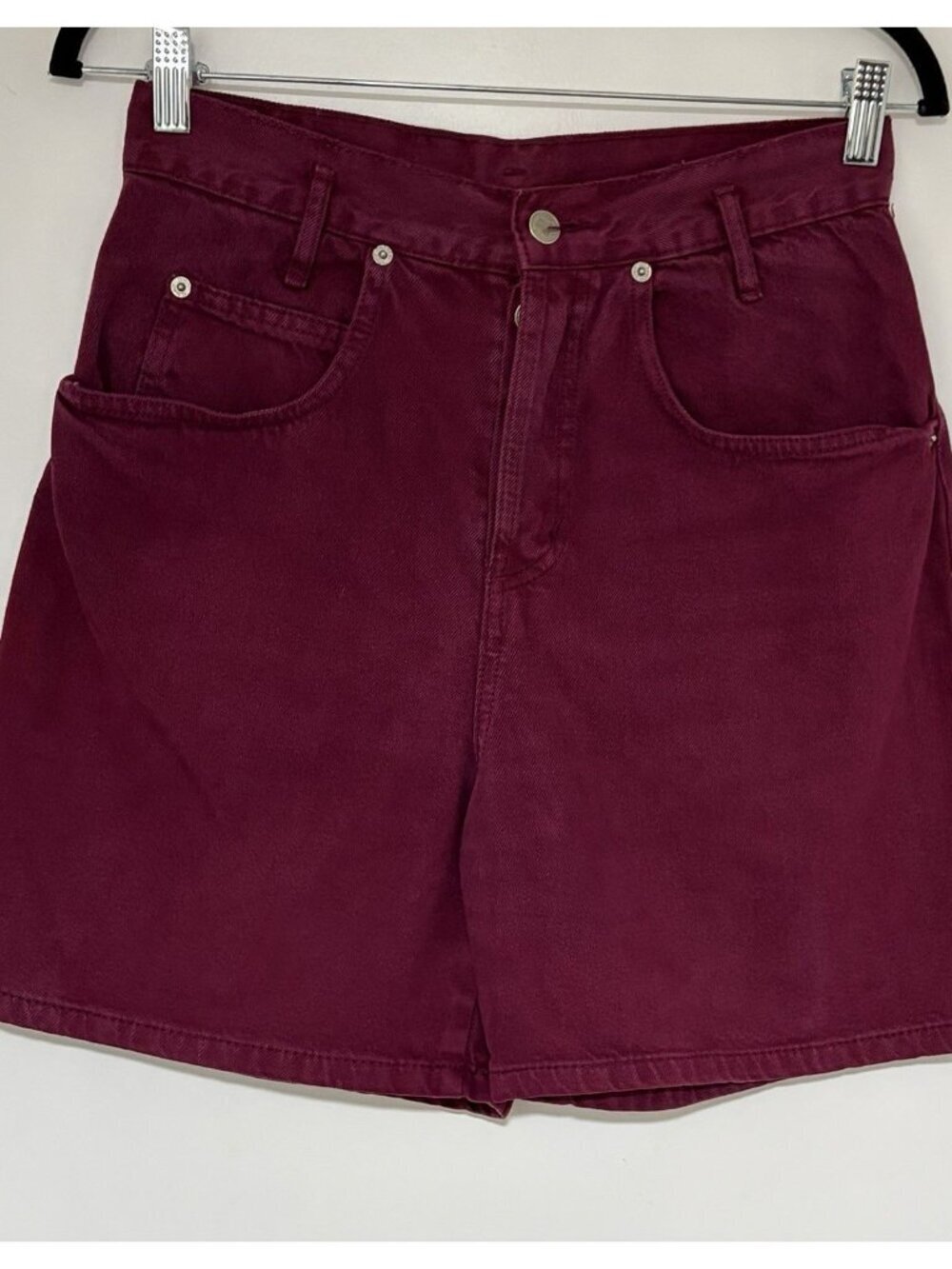 Vintage 90s Nada Nuff Contempo Casuals Purple Pink High Waist Button Fly Jorts S